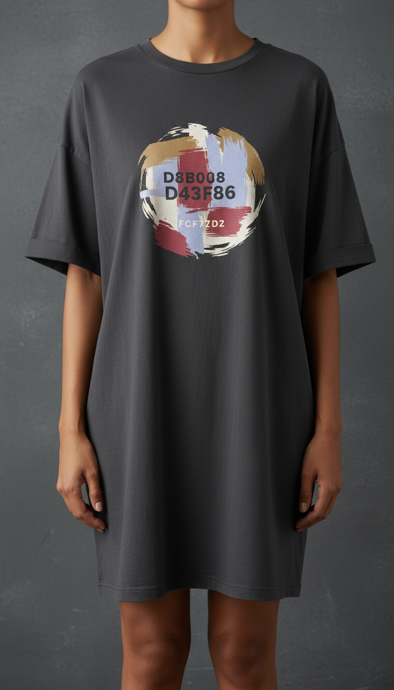 Charcoal Heritage Oversized Tee