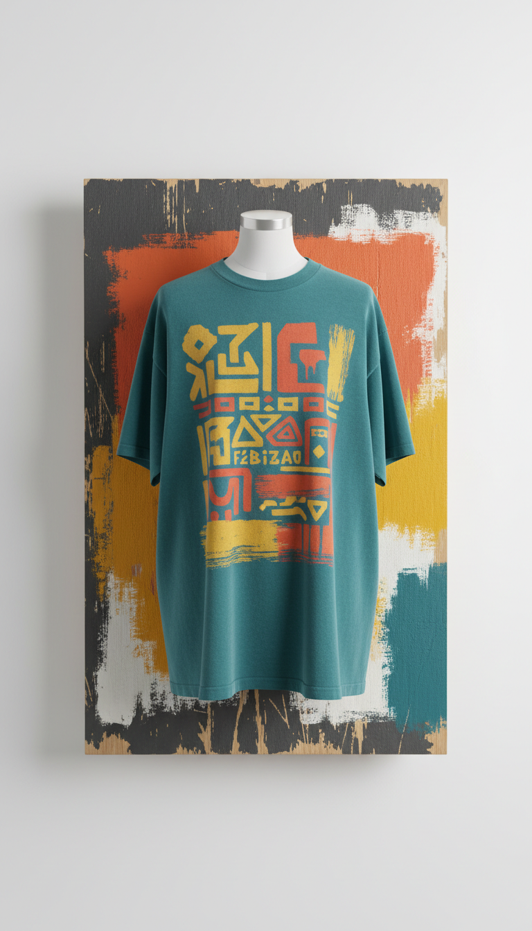 Graffiti Teal Heritage Graphic Tee