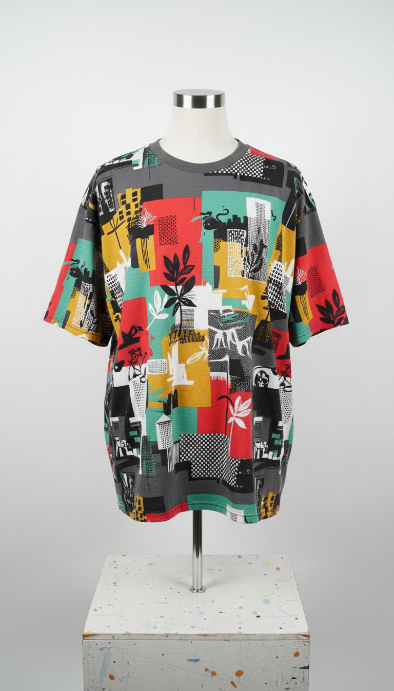 Metro Gold Cultural Collage Tee